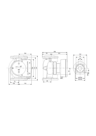 Grundfos Magna1 32-120 F 220 Mm 200-300.000 Kazan İçin Frekans Konvertörlü Sirkülasyon Pompası 12mss 17m³/h
