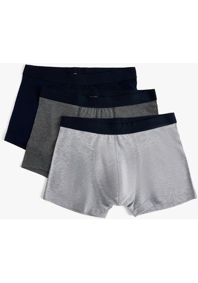 Koton Basic 3'Lü Boxer Seti Çok Renkli Lacivert 4Slm90093Mk Koton Basic 3'Lü Boxer Seti Çok Renkli Lacivert 4Slm90093Mk