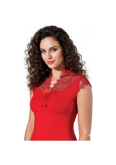 Alfa Aksesuar 03 Şahinler Bayan Likralı Yarım Kol Atlet B189 Kırmızı