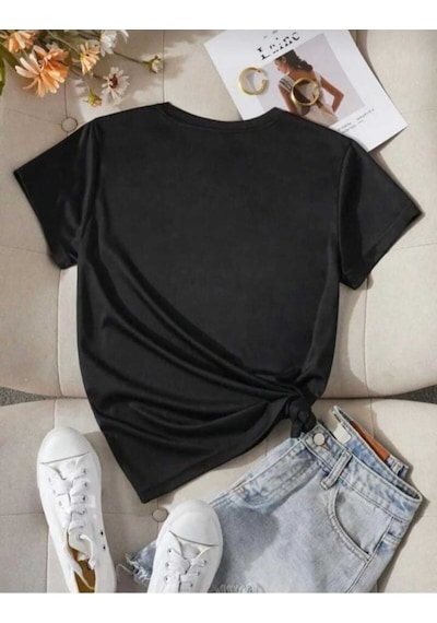 Kozia Outdoors Malkoçbey Çilek Baskılı Oversize Unisex Basic T-shirt SIYAH