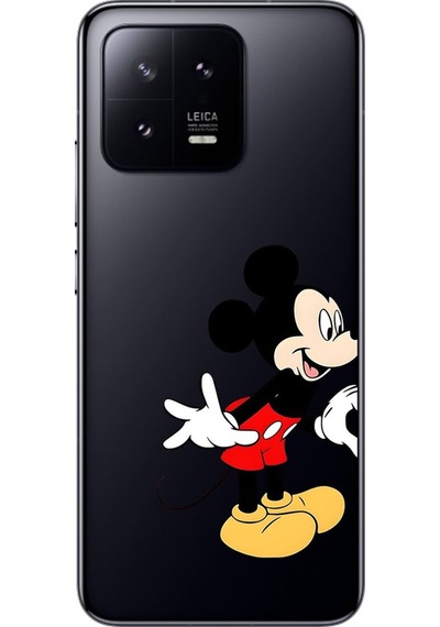 Xiaomi Mi 13 Pro Uyumlu Şeffaf Kılıf Couple Mickey 1 Tasarımlı