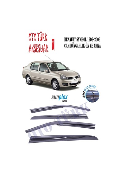 Renault Symbol 1998-2006 Mugen Cam Rüzgarlığı Ön-Arka