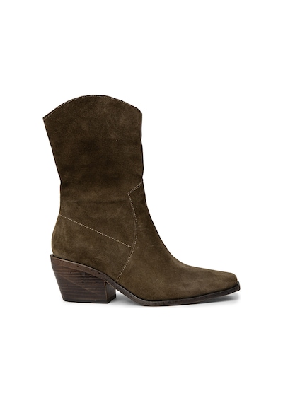 Deery Kadın Hakiki Süet Haki Western Bot - Z1564zhakc01 Haki