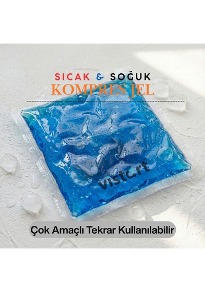 Vistart Soğuk Kompres Buz Jeli Cold Packsporcu Buz Torbası Şişlik Giderici 13x13cm 20 Adet