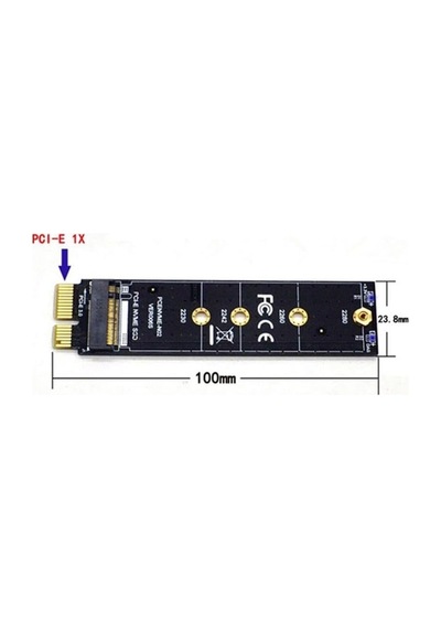 9143 M.2 Nvme Ssd Ngff To Pcie 3.0 X1 Adaptör Pcıe Ten Pcı-e 3.0 1x Destekli Yalnızca M.2 Pcı-e M Ke