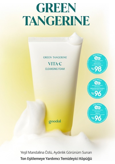 Cilde Aydınlık Görünüm Sunan Temizleme Köpüğü Goodal Green Tangerine Vita C Cleansing Foam