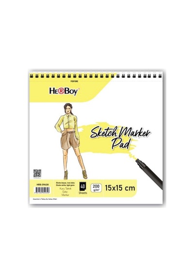 Sketch Marker Pad 15 15cm 200g/m2 40 Yaprak Hrb-39628