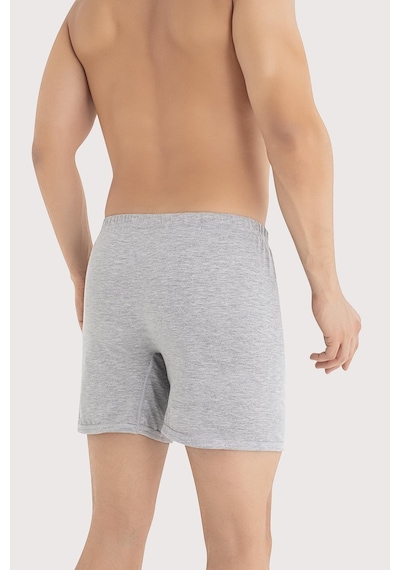 Arma Yıldız Erkek Paçalı Külot Boxer 6'lı Paket Gri %100 Pamuk Penye Gri