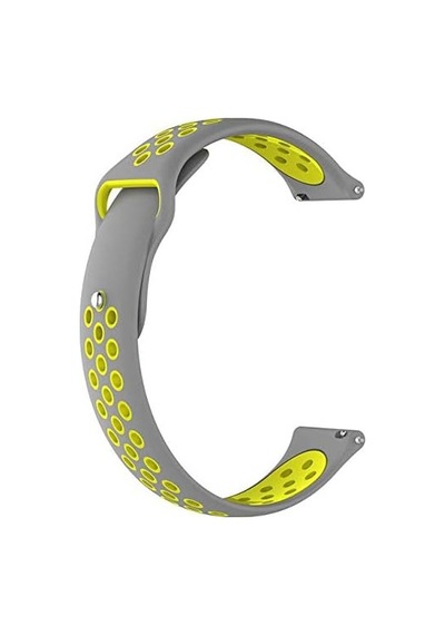 Fossil Q Gazer Delikli Spor Silikon Kordon Gri Sarı Çok Renkli