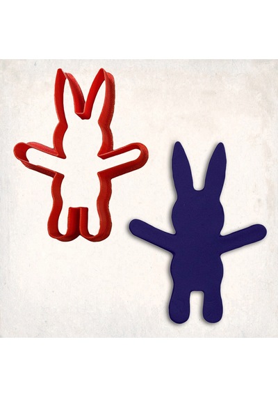 Huggy Bunny Kurabiye Kalıbı Şekillendirici Kopat KIrmızı