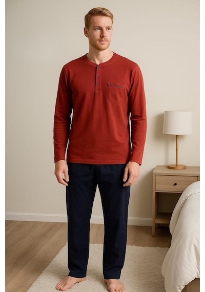 Gd Goldoremi 28301 Erkek 4 Mevsim Rahat Pamuklu Süprem Kumaş Uzun Kollu Pijama Takım Bordo Gd Goldoremi 28301 Erkek 4 Mevsim Rahat Pamuklu Süprem Kumaş Uzun Kollu Pijama Takım Bordo