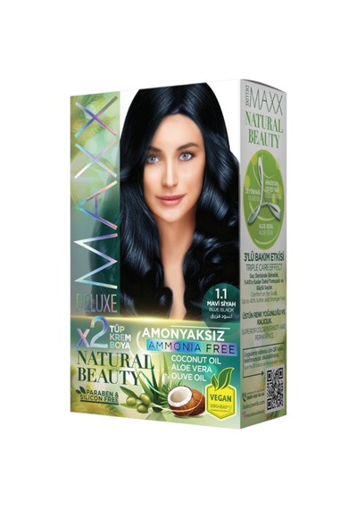 Natural Beauty Amonyaksız Set Saç Boyası 1.1 Mavi Siyah