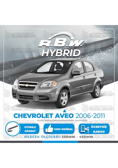 Chevrolet Aveo Sedan Ön Silecek Takımı (2006-2011) RBW Hibrit