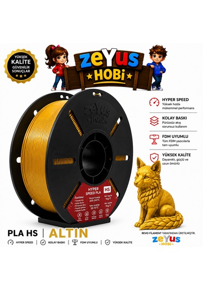 Generic Pla Hs Hyper Speed Filament Altın 1.75 Mm 1000 Gr Altın Filament