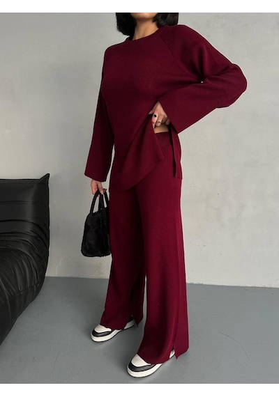 Triko Alt Üst Takım Bordo Renk-478 Bordo