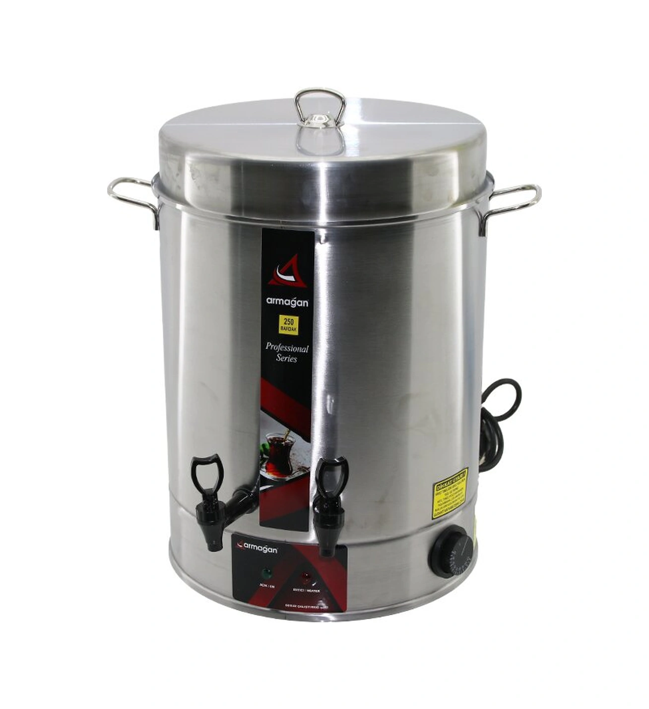 Armağan 250 Bardak Çay Otomatı Elektrikli Semaver Çay Makinesi Çift Musluk 2500w 4741