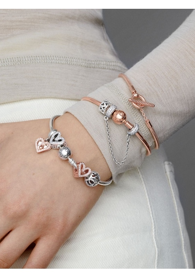 Dora&dora Logo Klipsli Bangle Bileklik 925 Ayar Gümüş 20 Cm Gümüş
