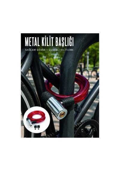 80 Cm Uzunluk İle Pratik Ve Kolay Kullanım Sunan Çelik Halat Kilidi Standart Standart