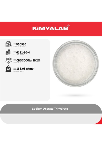 Kimyalab Sodyum Asetat Trihidrat 500g - Sodium Acetate Trihydrate