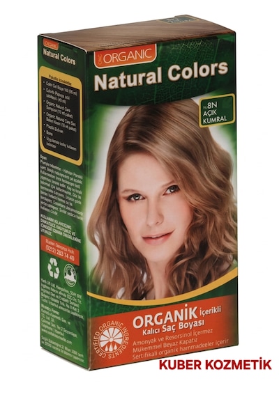 Natural Colors 8n Açık Kumral Organik İçerikli Amonyaksız Kalıcı Saç Boyası