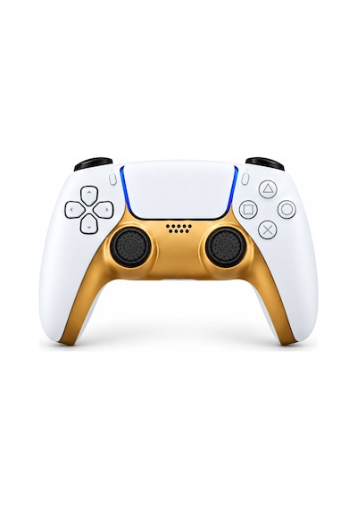 Ps5 Dekoratif Trim Analog Koruyucu Silikon Kılıf Set Playstation 5 Dualsense Renkli Ön Şerit Aksesuar Altın