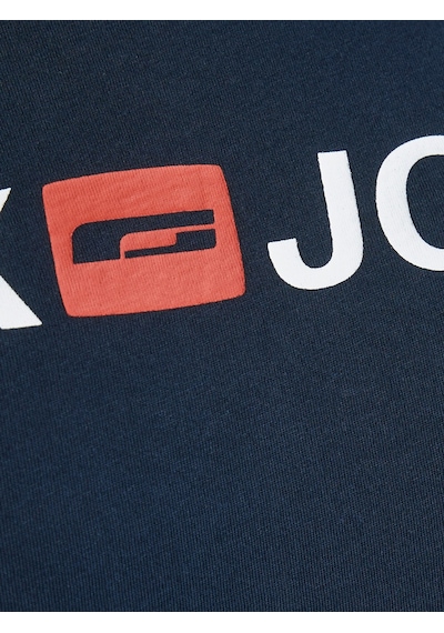 Jack & Jones Jack&Jones Sıfır Yaka Büyük Beden Lacivert Erkek T Shirt 12184987 001