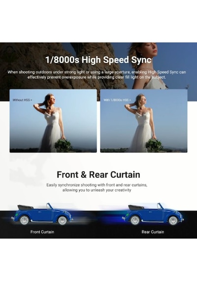 Neewer Z3r-c Canon Uyumlu 100w Yuvarlak Kafa Akülü Tepe Flaşı