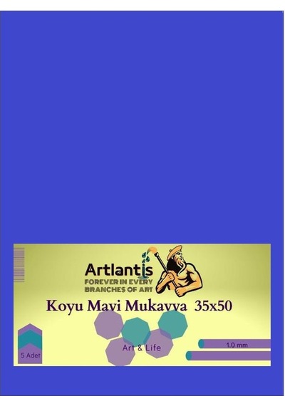 Artlantis Renkli Mukavva 35 x 50 CM 5 Adet Koyu Mavi