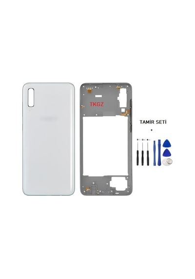 Samsung Galaxy Uyumlu A70 - Sm-a705f Full Kasa Arka Kapak Takım Beyaz - Tamir Seti