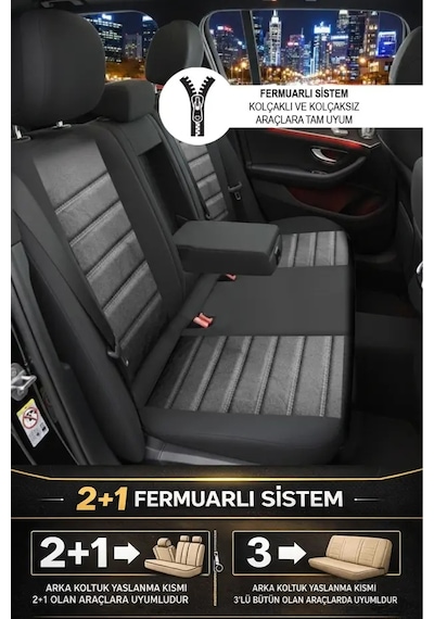 Land Rover Hardtop 2.3 Lr 88 Oplr 109 Op 69 Hp 1969 Uyumlu Kumaş Alcantara Oto Koltuk Kılıfı Füme