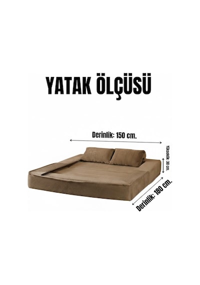 Reflekta Havuzlu Sünger Koltuk Yataklı Açılır 190x220 Rollpack Sünger Koltuk Demonte Pembe