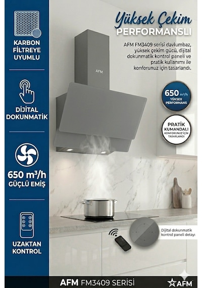 Alveus Afm Serisi FM3409 + FM7710 + V6-05 SSR Dijital Elektrikli Vitro Antrasit-gri Ankastre Set