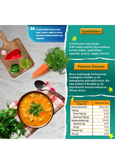 Sebzeli Mercimek Çorbası Karışımı 50 Gram
