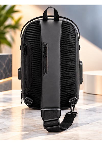 Newish Polo Erkek Şifreli Kilitli Su Geçirmez Tek Sırt Askılı Sling Bag Usb Ve Kulaklık Çıkışlı Çapraz Omuz Ve Sırt Çantası Siyah - 007 Newish Polo Erkek Şifreli Kilitli Su Geçirmez Tek Sırt Askılı Sling Bag Usb Ve Kulaklık Çıkışlı Çapraz Omuz Ve Sırt Çantası Siyah - 007