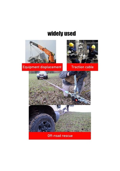 Bu Kablo Çektirme El Vinci, Off-road Kurtarma Ve Ağır Nesne Taşıma İçin İki Kancalı Cırcır Manuel Vinç, Çekm