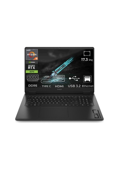 HP Omen 17-DB1003NT C67G1EA-K04 Ryzen Aı 9 365 48 GB 2 TB SSD 8 GB RTX5070 17.3" Dos Dizüstü Bilgisayar