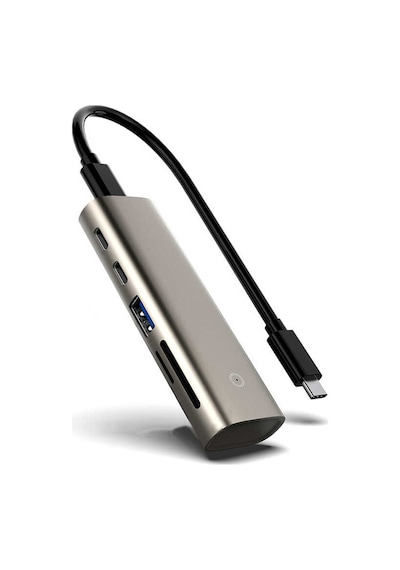 Qgeem Qg-uh05 6 İn 1 Type-c Hub 22 Cm Gri
