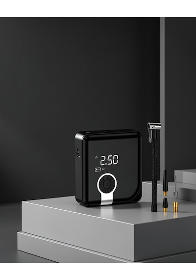 Taşınabilir Kompresör 6000mah Type-c Led Işıklı