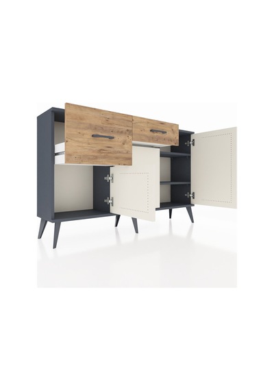 Arges Konsol 3 Raflı 2 Çekmeceli 3 Kapaklı 132x30x83 Antrasit-aytaşı/çam Aytaşı/çam Arges Konsol 3 Raflı 2 Çekmeceli 3 Kapaklı 132x30x83 Antrasit-aytaşı/çam Aytaşı/çam