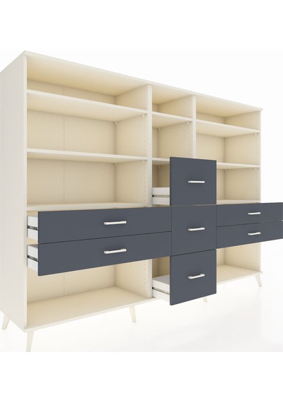 Hyperion Dolap 8 Raflı 7 Çekmeceli 220x44x163 Aytaşı-aytaşı/antr Aytaşı-aytaşı/antrasit Hyperion Dolap 8 Raflı 7 Çekmeceli 220x44x163 Aytaşı-aytaşı/antr Aytaşı-aytaşı/antrasit
