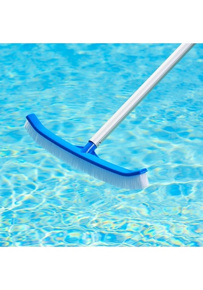 Gemaş Klipsli Kıvrık Havuz Fırçası 46 cm-Curved Wall Brush-Toptan