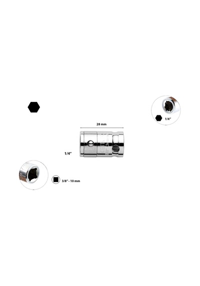 Ceta Form 10MM Bitsler İçin Lokma 38" Bt8003