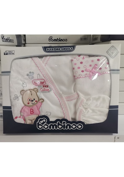 Bambinoo Bambino Pembe 5 Li Zıbın Seti Hastane Çıkışı Pamuklu Pembe