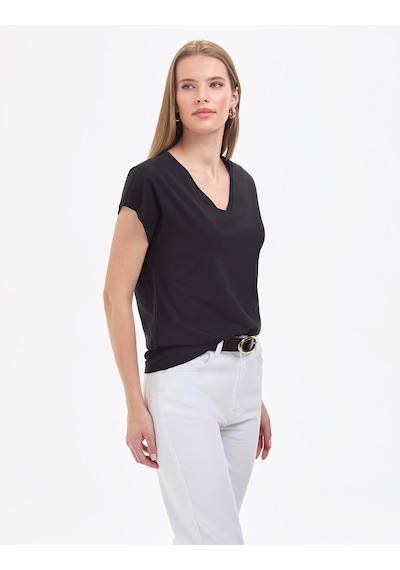 Pierre Cardin Kadın Siyah Tişört Basic 50325454-vr046