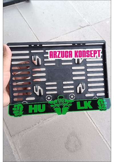Motor Plakalık - Hulk Yazılı Plakalık - Hulk Motorsiklet Plakalık Pleksi Plakalık