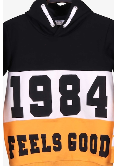 Breeze Erkek Çocuk Sweatshirt Baskılı 8-14 Yaş, Siyah Siyah