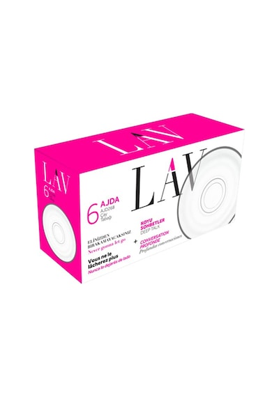 Lav Ajda Cam Çay Tabağı 6 Kişilik