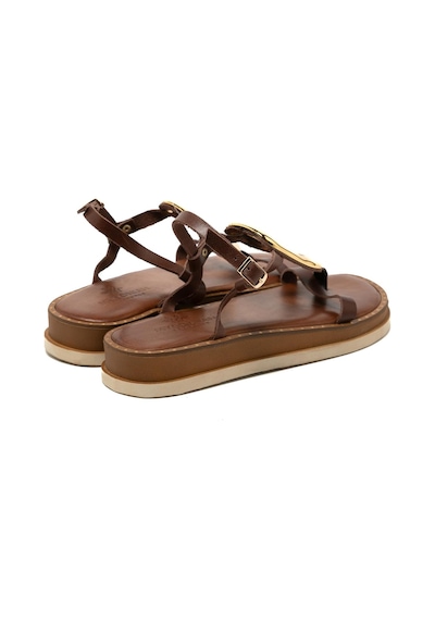 148 Brown Sandalet Kadın 26035 Myconian 2025 Greek Sandal Kahverengi