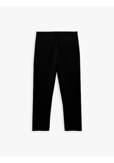 Koton Pileli Oversize Cep Detaylı Kumaş Pantolon Siyah 6wam40056hw Siyah