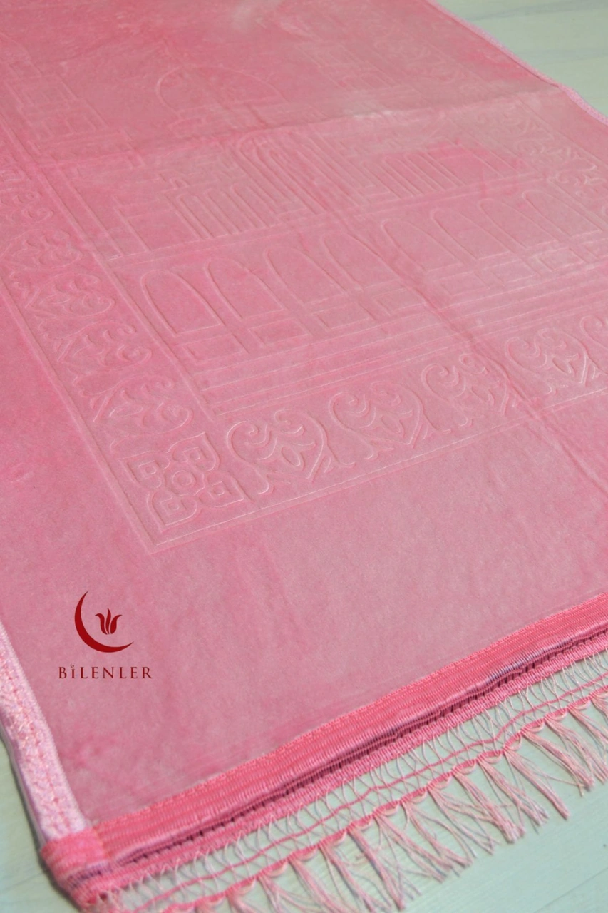 Peluş Seccade - 80x120 Cm - Ekstra Konforlu - Yumuşak Ve Geniş Ölçülü Pembe